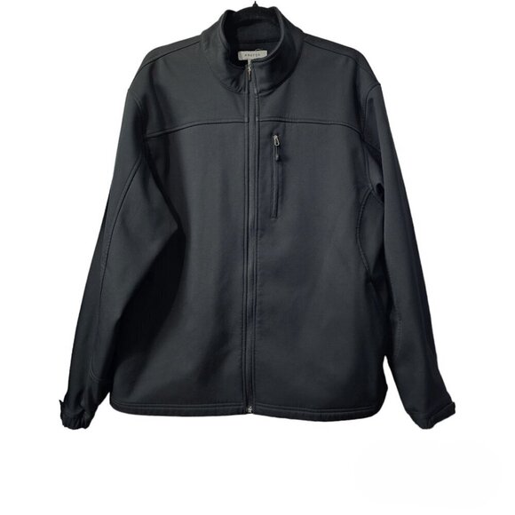 🔥Emerge Softshell Full Zip Long Sleeve Fleece Lined Black Jacket - Picture 1 of 9
